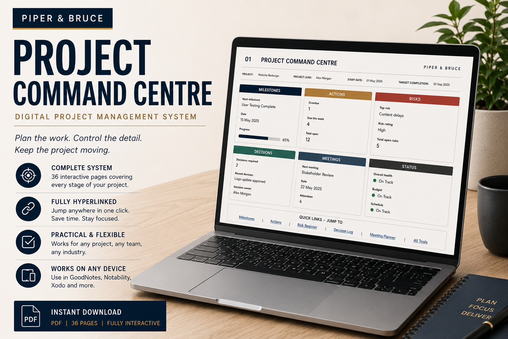 Project Command Centre: Interactive Project Management Planner