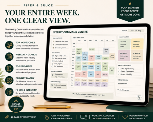 The Weekly Command Centre: Time Blocking & Priority Planner