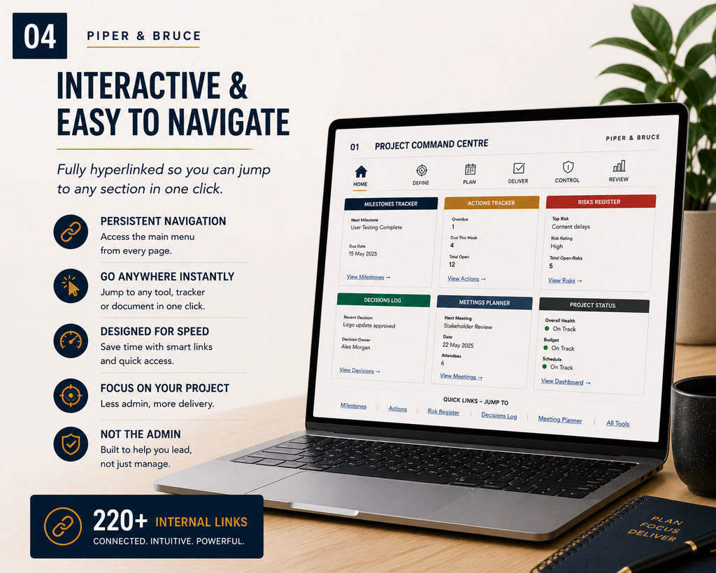 Project Command Centre: Interactive Project Management Planner