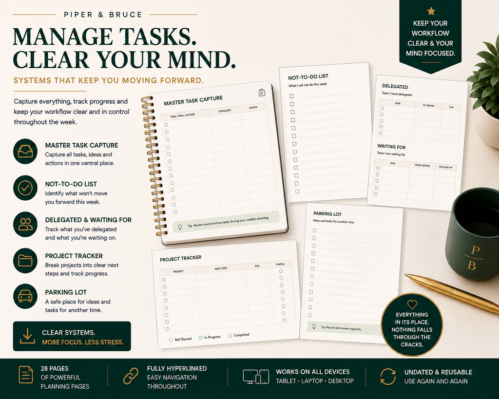 The Weekly Command Centre: Time Blocking & Priority Planner