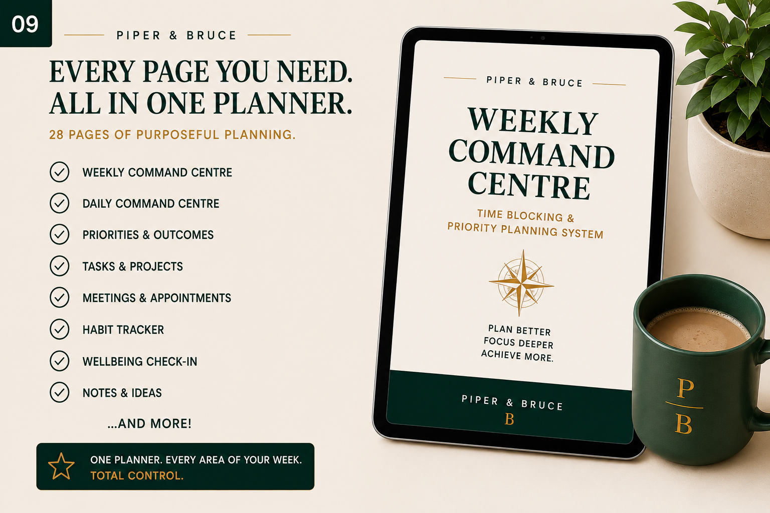 The Weekly Command Centre: Time Blocking & Priority Planner